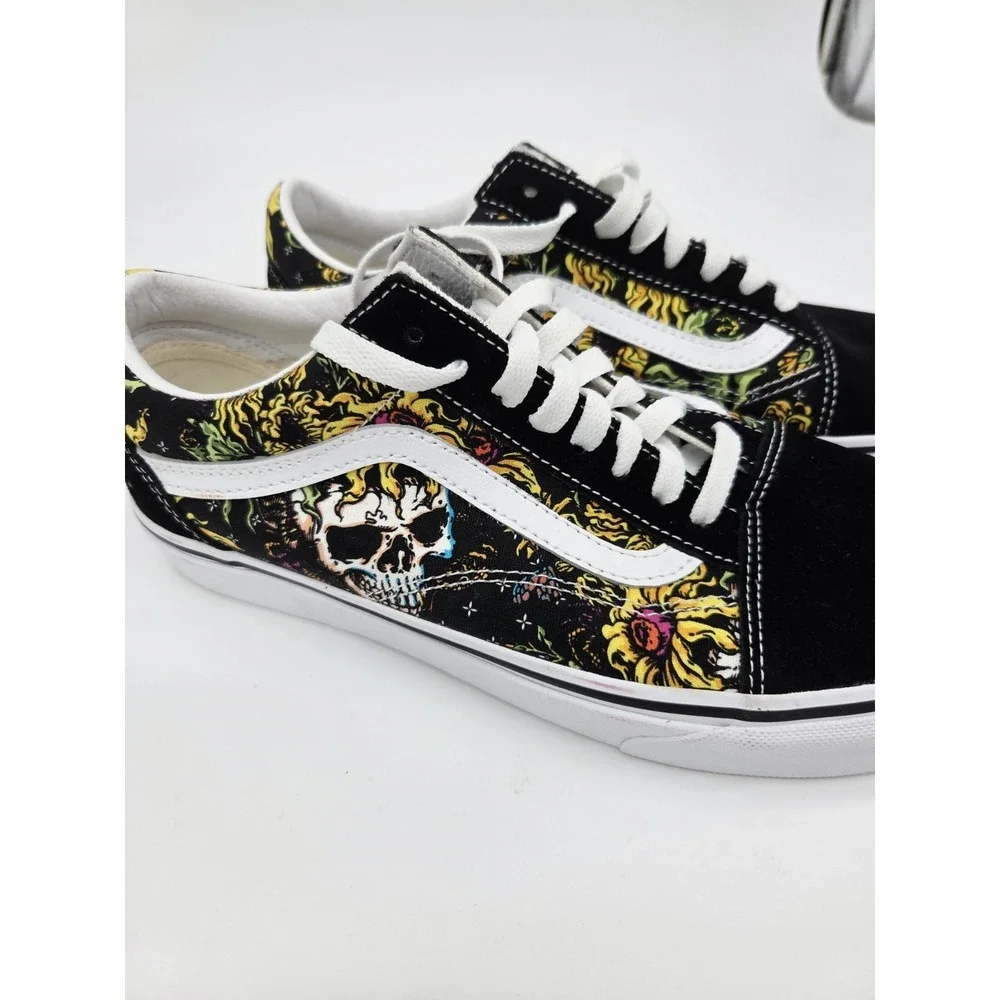 New Vans Old skool Beauty Skull Men Women Unisex Rare‎ Mens 8.5 Womens 10